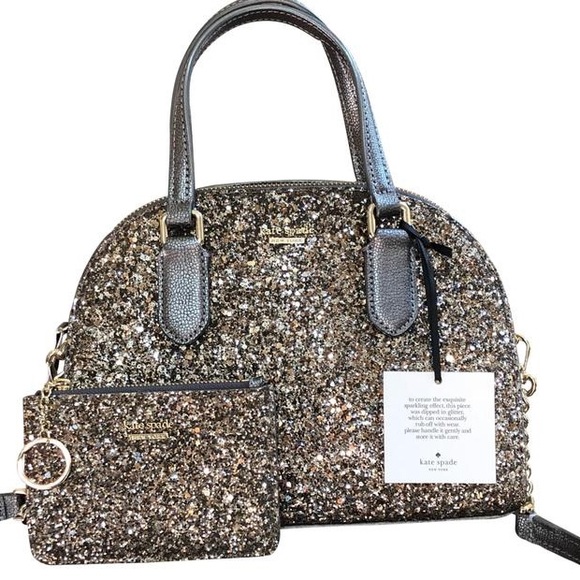 kate spade Handbags - *SOLD* Kate Spade Laurel Way Brown Glitter Mini Reiley Bag ✨NEVER USED✨
